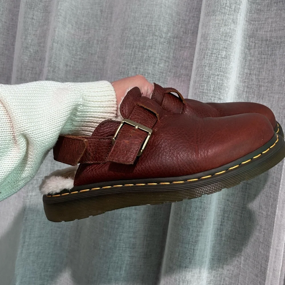 Dr. Martens Jorge II FL White Fur Lined Clogs - Picture 2 of 9